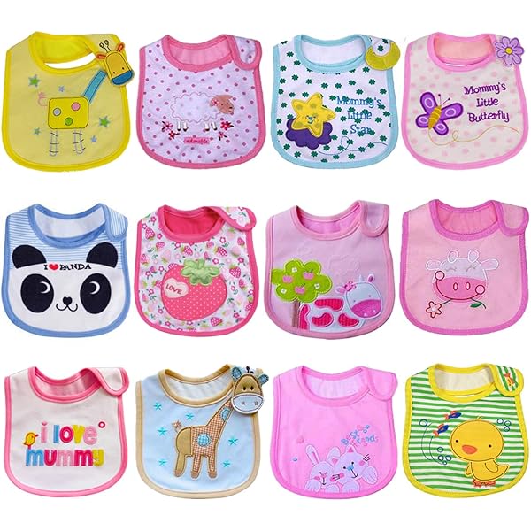 Bavaglini Impermeabili Per Neonati | 12 Pezzi | Velluto Crystal | 0-36 Mesi - Foto 7