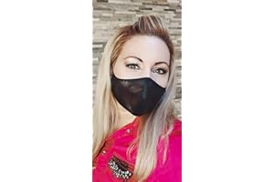 MYGLAMY Mund-Nasen-Bedeckung Freies Atmen Gesichtsmaske Sport schwarz grobmaschig waschbar Behelfsmaske ActivMask