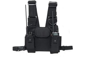 ANPPEX Arnés de Radio Universal, Bolsillo Inalámbrico Ajustable para Mochila con Paquete de Walkie Talkie