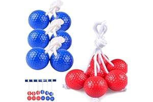 HBSFBH Balle de lancement d'escalier, 6 paires de balles de golf d'escalier, rouge et bleu, unisexe, âge universel, comprend 6 balles