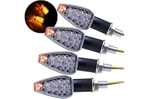 SFONIA Kierunkowskazy motocyklowe, 14 LED, kierunkowskazy 12 V, wodoodporne, uniwersalne do motocykla, skutera, quada, cruisera, terenu, 4 szt