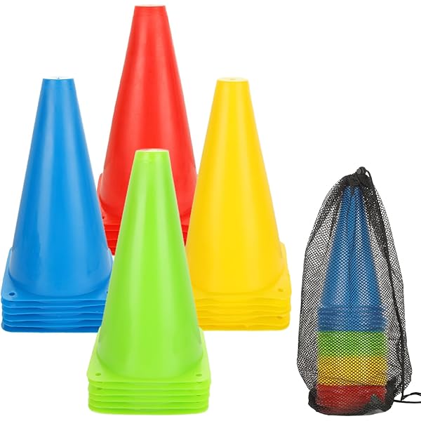 50 Stück Trainingshütchen Sport - Bunte Pylonen Für Fußball Und Mehr