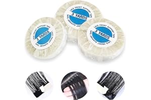 DGUSO 3 Rotolo Biadesivo Extension Capelli, Nastro Biadesivo per Extension Capelli, 0.8CM*3Yards Nastro adesivo per Estensioni Dei Capelli Alta Viscosità Impermeabile per Parrucche(Bianco)