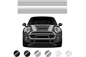 Wraplab x2 Pegatinas Coche Bandas doble capó | para Mini Cooper S Accesorios Mini Cooper R56 Countryman Clubman Mini cooper R56 Mini R55 R50 R53 R60 Mini F56 F55 F54 F60