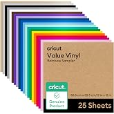 Cricut Permanent Adhesive Vinyl - Pack of 25 Sheets - 30.5cm x 30.5cm (12" x 12") - Vinyl Sheets for Cricut - For Crafts, Dec