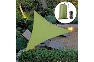 INHDBOX Triangle Sun Sail Shade Awning Canopy 3x3x3m, Waterproof Sunscreen Anti-UV Sun Sail with Free 3 * 2m Rope, Perfect for Outdoor Garden Patio Party