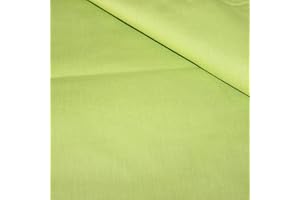 Pingianer tessuto in 100% cotone, tinta unita, per bambini, al metro, per lavori di cucito (verde chiaro, 200 x 160 cm)
