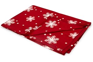 Petface Snowflake Christmas Dog Comforter Blanket, Machine Washable, 100 x 70 cm (Pack of 1)