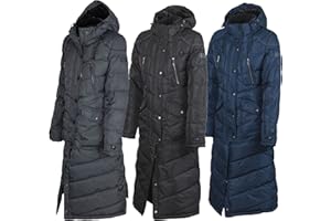 Lazura - Thermomantel Sophia – Wintermantel für Damen – wattierter Reitmantel – Steppmantel mit Kapuze – atmungsaktiv, wind- & wasserabweisend – Mantel – viele Farben & Größen