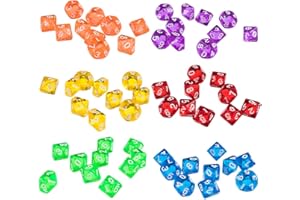 KPPEX Gazechimp 60pcs Dés Multicolores 10 Faces en Acryliques Dice D10 pour D&D TRPG Jeux de Société Party Bar