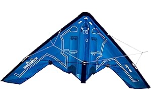 BROOKITE from Peterkin | Stunt Bomber Sport Kite | Blue Kite - 50cm x 100cm - Polyester Ripstop with 2 handles | Kites | Outdoor Toys | Sport & Leisure | Ages 8+