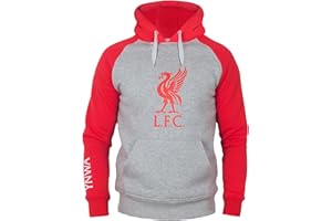 LIVERPOOL F.C. Liverpool FC - Felpa con cappuccio da uomo, in pile, con stemma del Liverbird, regalo ufficiale