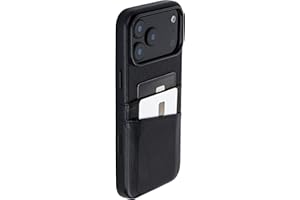 Dockem Étui Porte-Cartes pour iPhone 17 Pro Max avec Plaque de Montage Magnétique, Bouton de Contrôle de l’Appareil Photo, Portefeuille avec 2 Emplacements : M2 Exec Cuir Synthétique (Noir)