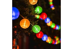 Uping Guirlande Lumineuse Exterieure Pile Guirlande Lampions Led Interieur 20 Lanternes LED 3,8M(Multicolore)