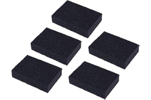 BESTONZON Reinigungsschwamm Nano Korund Scheuerschwamm zum Schrubben Küche Badezimmer Töpfe Pfannen Spülen Geschirr Utensilien Schwamm (schwarz) 5 Stück