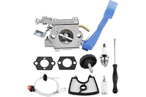 SIMPERAC 125b Carburetor for Husqvarna 125B 125BX 125BVX Leaf Blower Engine Replace for Zama C1Q-W37 590460102 with 545112101 Air Filter Fuel Line Kit