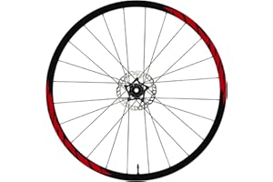 DualColorStampe Autocollants compatibles avec Cube Jantes de vélo 26" – 27,5" – 28-29" pouces – Roue de vélo VTT – Autocollants jantes VTT B0062 (27,5" pouces, rouge 31)