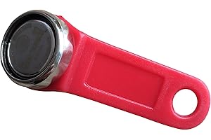 YARONGTECH TM1990 DS1990A-F5 Dallas ibutton with metal ring red/black/yellow color handle (Red)