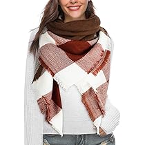 Écharpe Femme Hiver Tartan Rétro - Grand Plaid Doux 135 Cm - Cadeau Chaud Pour Automne Et Hiver
