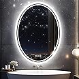 LUVODI Iroir Salle De Bain Ovale: 120x60 C Iroir Ural Avec Luière