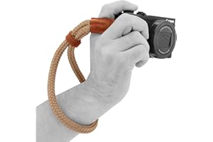 MegaGear Bawełniany Pasek Na Rękę Do Aparatu DSLR - Komfortowy Czarny Pasek Do Canon, Nikon, Sony, Olympus, Pentax, Panasonic, Fujifilm, Leica