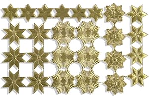 Kunze Orden Stelle Set 26 Pezzi, in Carta Goffrata, kaschiertes, Oro, 18 x 11.5 x 0.05 cm