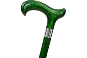 DR WATSON Dr. Watson - Bastone da passeggio realizzato a mano in legno con manico derby