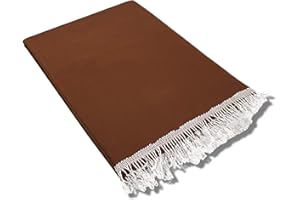 GENERICO Tenda Sole Esterno Balcone Terrazzo Veranda Gazebo Portico con Anelli e Ganci per Applicazione, Resistente e Lavabile, 100% Poliestere Durevole, Tinta Unita (145x250, MARRONE)