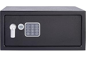 Yale Laptop Alarmed Value Safe, 130db Built In Alarm, Steel Construction, Steel Locking Bolts, Emergency Overide Key, Wall And Floor Fixings, Black Finish, YLC/200/DB2