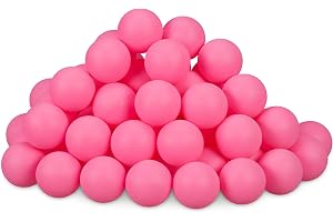 Relaxdays Öl Bordtennisbollar av plast utan tryck rosa Ø 40 mm