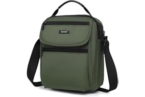 Kono Bolso Bandolera para Hombre, Bolso Mensajero Cruzado Resistente al Agua con Bolsillo Antirrobo, Bolso Ligero para Viajes, Trabajo y Uso Diario