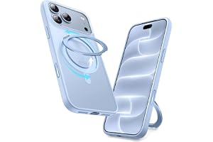 JETech 360° Roterbart Ringställ Skal för iPhone 18 Pro Max, Glaciär