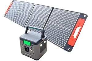 SWAREY Kit Énergie Solaire Portable – Générateur 500W 518Wh + Panneau Solaire Pliable 100W – Recharge Rapide AC/DC/USB/Type-C/QC3.0 – Pour Camping, Voyage, Urgence