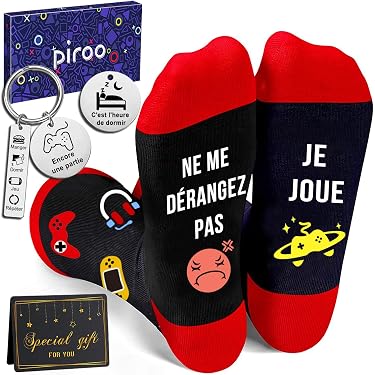 Chaussettes à Paillettes "ANTI CONNARD" - Message Humoristique - Coton Doux - Taille Unique 36-40 - Beige
