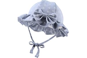 XIAOHAWANG - Gorro de Encaje para bebé o niña, algodón, Gorro de Sol, diseño de Nudo