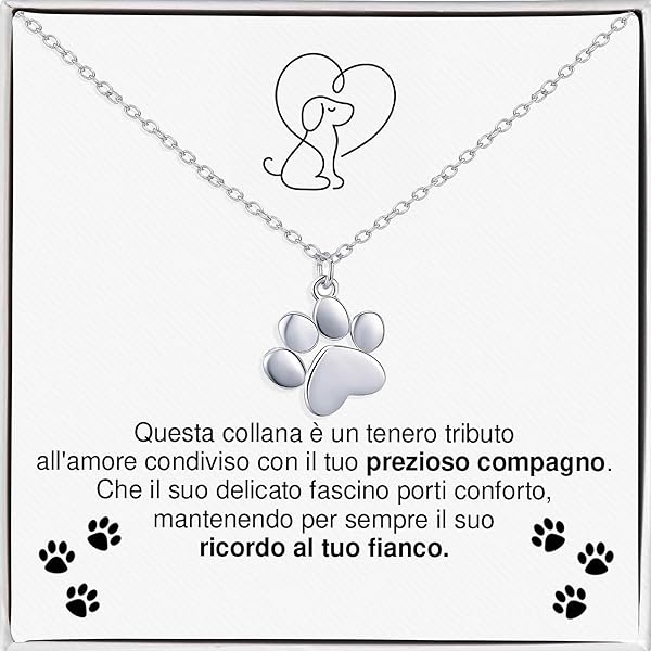 Collana Zampa Di Gatto O Cane - Ciondolo Smaltato Nero, Girocollo Regolabile, Minimalista - Foto 6