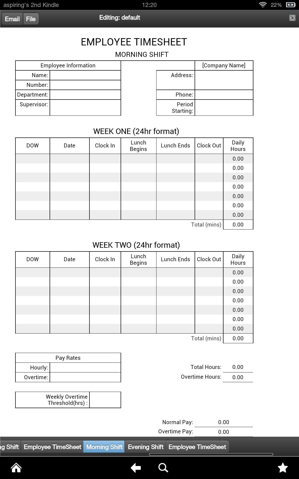Employee Timesheets Amazon.co.uk Appstore for Android