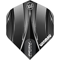 Vuelos Duraderos Rhino Series WINMAU Prism Delta Spiral Amarilla Y Gris Vuelos De Dardos - 1 Juego Por Paquete (3 Vuelos En Total Vuelos Extra Gruesos
