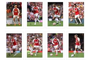RJR PRINTS Set mit 20 Arsenal 2023/24 Players signierte Fotodrucke mit vorgedruckten Unterschriften Autogramm für Kinder/Männer/Frauen