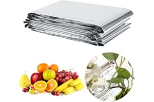 Outbit Mylarfolie, Reflektierende Folie, 1 Stück 210x120cm Pflanzenreflektierender Film Silber Pflanze reflektierende Mylarfolie Grow für gewächshaus Pflanzen Garten Gewächshaus wachsen Licht Zubehör