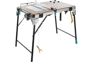 Wolfcraft | Master Cut 2600 I 6918000 I Multifunctional Mobile Machine Table I Machine Plate Compatible with Many Machines I Can Be Stored When Folded Space Saving and Free-Standing