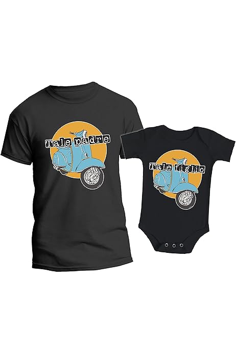 Maglietta Papa E Figlio Set T-shirt E Body Coordinati Padre E