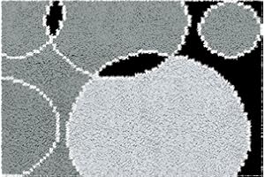 YOOTOM Knüpfteppich Zum Selber knüpfen, Knüpfsets Latch Hook Kit Selbst Knüpfen Set für Kinder und Erwachsene, Farbmuster vorbedruckt, DIY Latch Hook Rug Kits 60x40CM