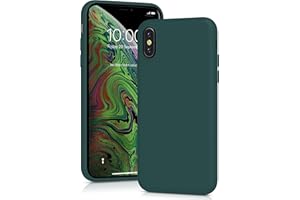 YATWIN Etui do iPhone X, iPhone XS, silikonowe etui na telefon komórkowy klasy premium, jedwabiście miękkie w dotyku, ultra cienkie, odporne na uderzenia i zarysowania, zielone