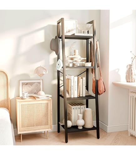 Scaffale Industriale Detroit 5 Ripiani Con Cassetto - Legno E Metallio Nero 60x30x170 Cm - Foto 12