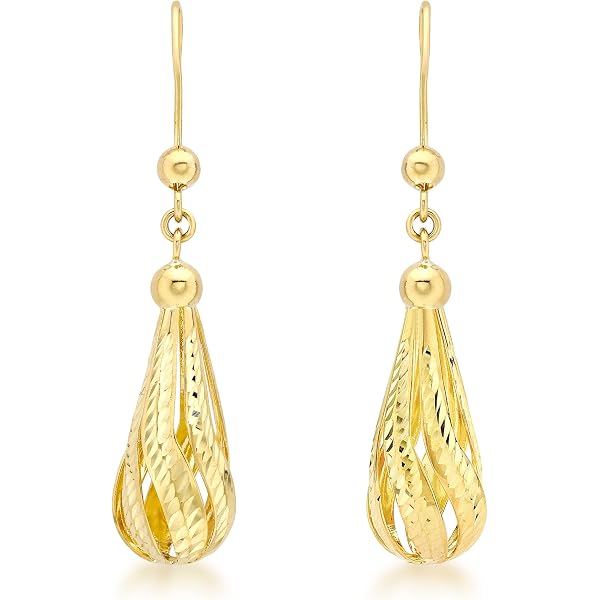 Orecchini da donna in bronzo placcato oro rosa 18kt e pavè di zirconi