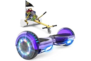 ‎GEEKME GeekMe Hoverboards mit Sitz, Hoverboards Hoverkart,Hoverboards Go-Kart mit Bluetooth-Lautsprecher LED-Leuchten, Geschenk für Kinder Jugendliche Erwachsen