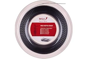‎MSV MSV Unisex – Erwachsene Hepta-Twist Tennis-Saite, schwarz, 1.2 mm