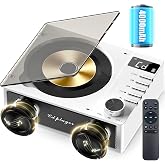 &Ccedil;ift Hoparl&ouml;rl&uuml; 4000mAh Şarj Edilebilir CD &Ccedil;alar, FM Radyo ile Bluetooth Masa&uuml;st&uuml; CD &Ccedil;alar, Uzaktan Kumandalı CD Boombox, LCD