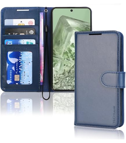 ESONG Coque pour Google Pixel 8A,Etui en Cuir PU Premium Housse à Rabat